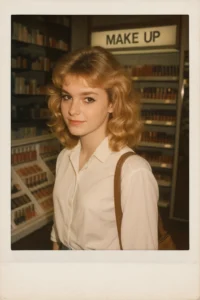 80s Teen in Makeup Shop