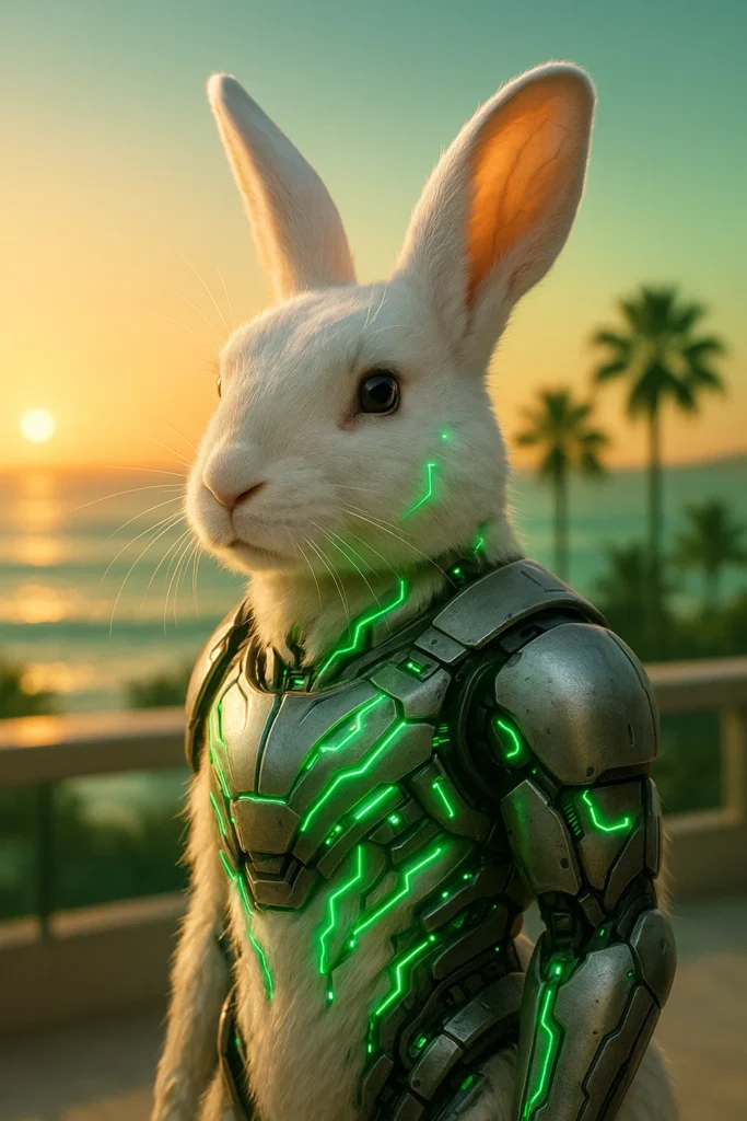 Cybernetic Sunset Rabbit